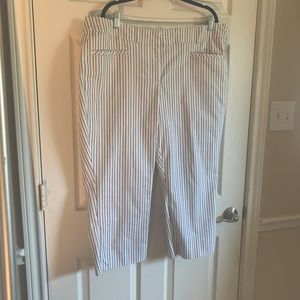 Navy pinstripe pants